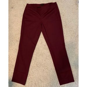 Theory Belisa Cropped Slim Dress Pants (Mulberry)